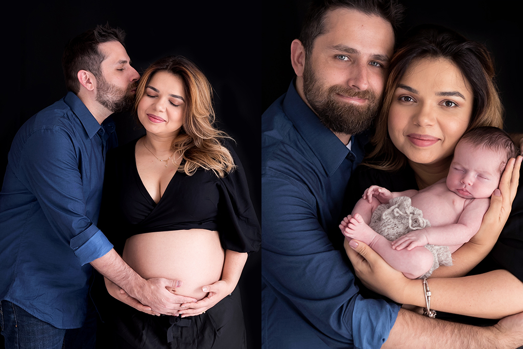 fotos antes e depois do ensaio gestante e bebê fotografia de família em são paulo