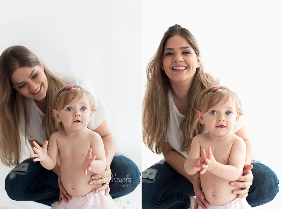 ensaio de mãe com filhos smash the cake em estúdio de fotografia laura alzueta pinheiros sp fotos de primeiro ano de bebê