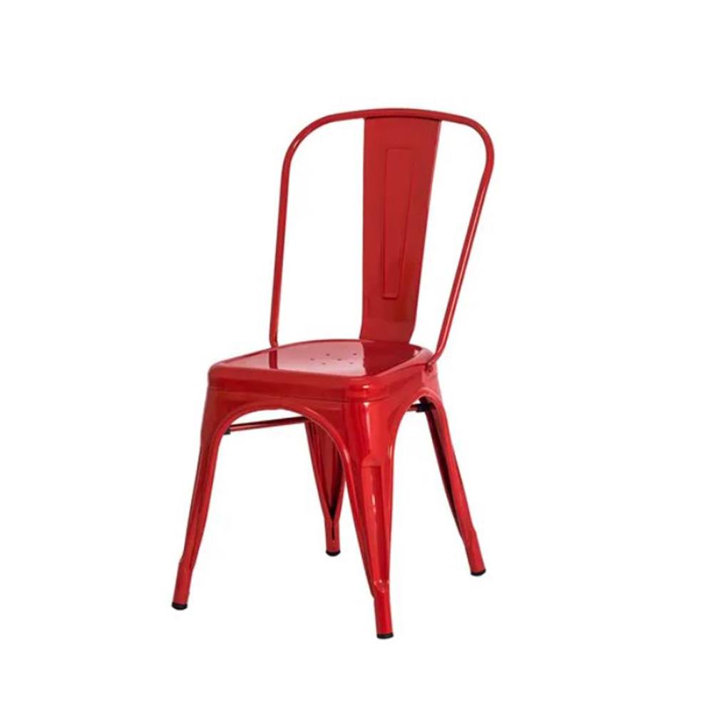 Cadeira Iron Tolix Francesinha de Aço Carbono Vermelho Frigopro