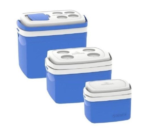 Conjunto 3 Caixas Térmicas Tropical Cooler Azul Soprano
