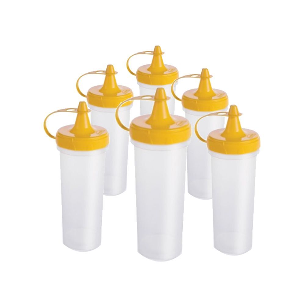 Bisnaga de Plástico Amarela 280 ml Kit 6 pçs - Plasútil