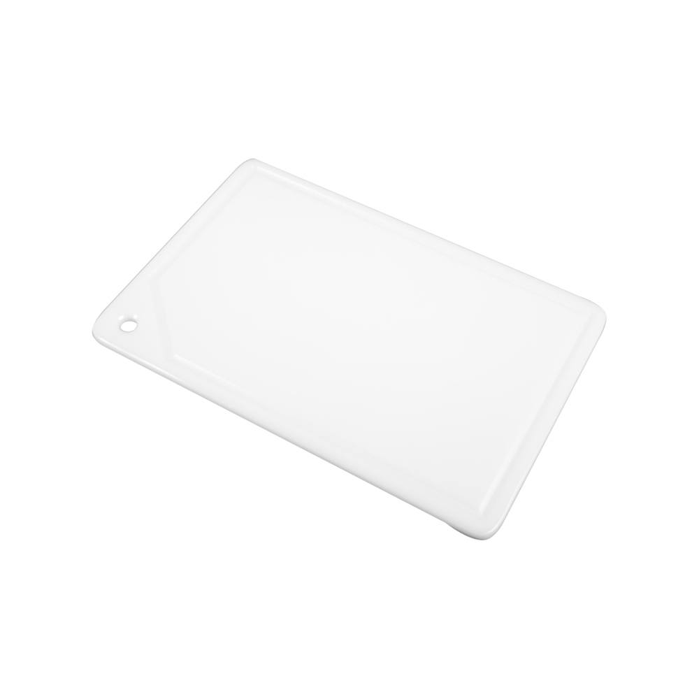 Placa de Corte Branca com Canaleta em Polietileno 1X25X37cm Pronyl