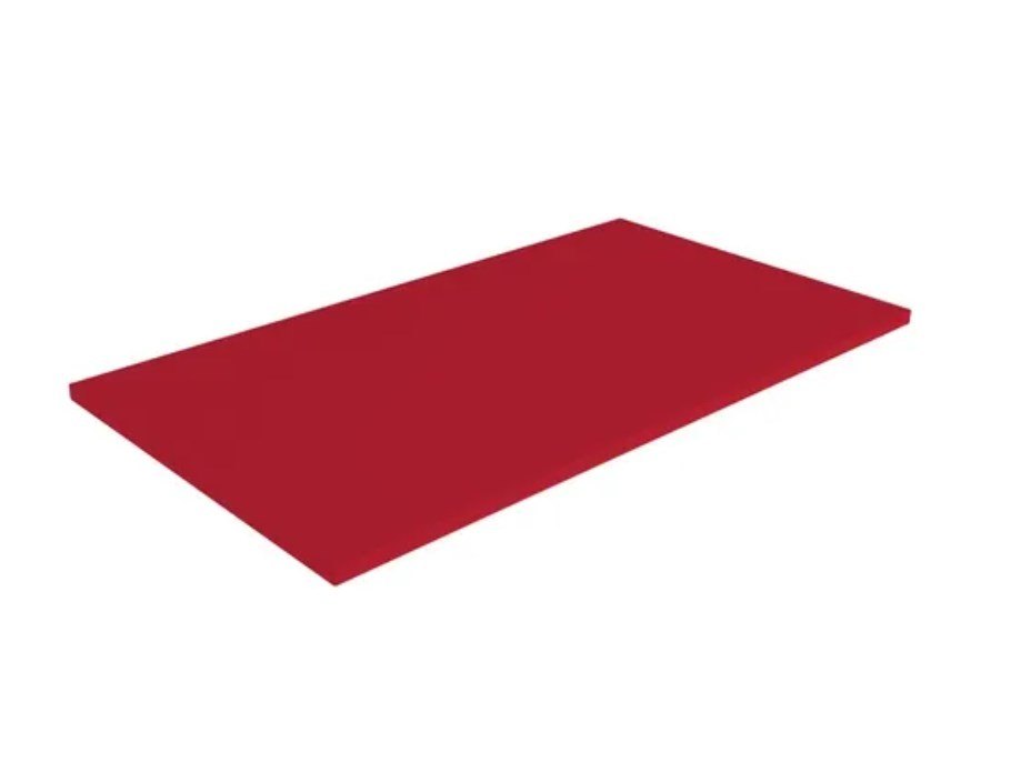 Placa de Corte em Polietileno Vermelho 60X40X1,5cm 610 Pronyl