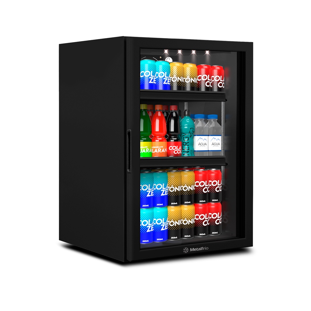 Refrigerador Expositor Frigobar 115 Litros All Black 220V VB11RL Metalfrio