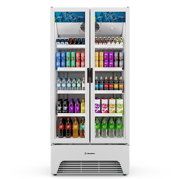 Refrigerador Expositor Porta Dupla Slim Branca 752 Litros 220V VB70AL Metalfrio