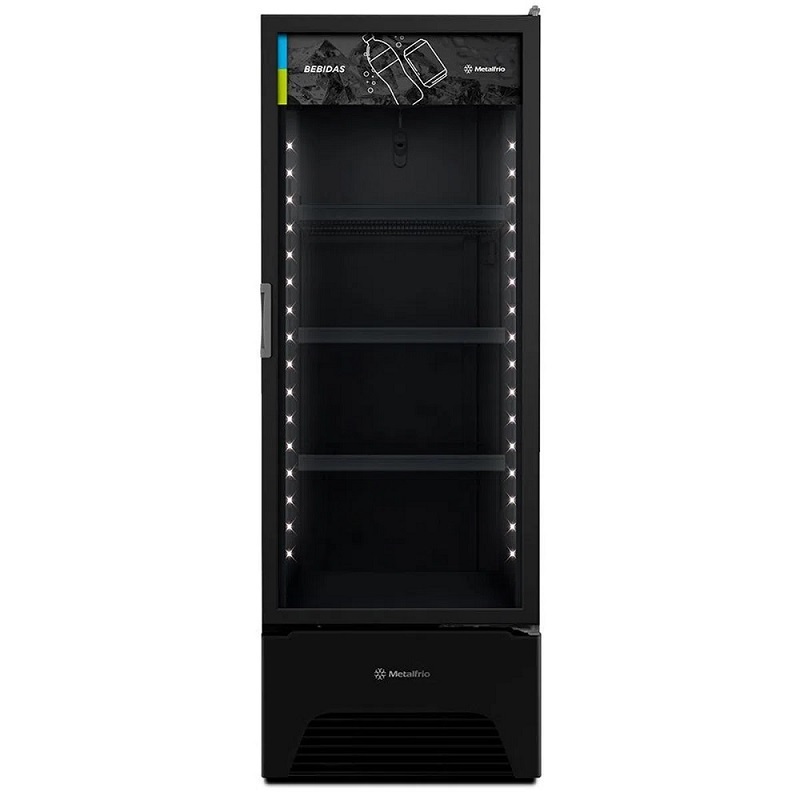 Refrigerador Expositor Porta de Vidro 403 Litros All Black VB40AH 220V Metalfrio