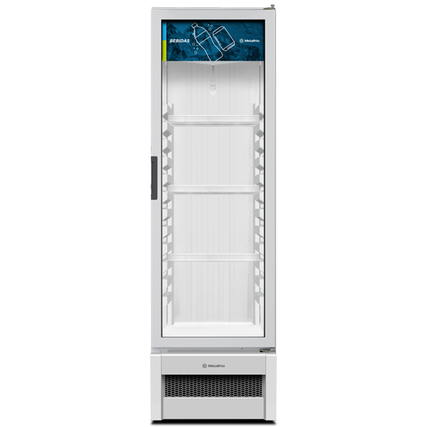 Refrigerador Vertical Porta de Vidro Branca 326 Litros 220V VB28RB Metalfrio