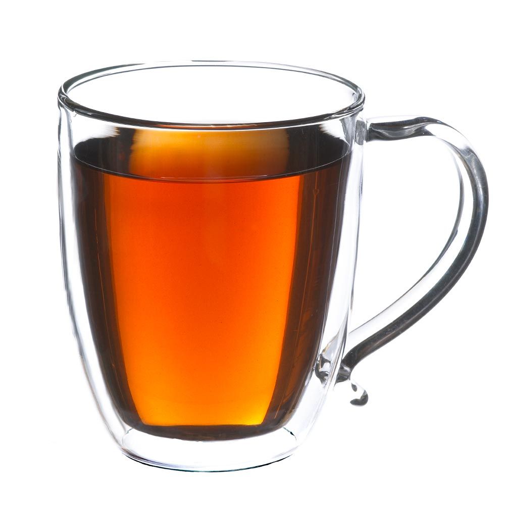 double walled glass mug, borosilicate durable glass cup, insulated glass mug, large mug for coffee or tea, grosche cyprus big cup