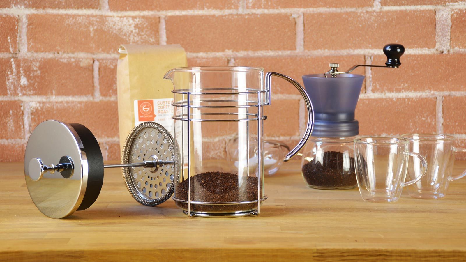 pour over vs. french press | French press step 1