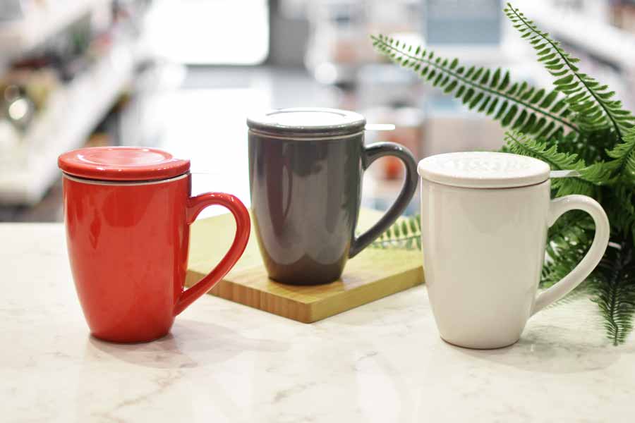 kassel GROSCHE all colours infuser ceramic mugs