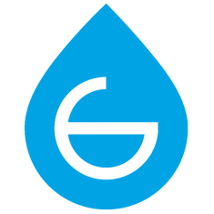 GROSCHE Logo Blue Waterdrop with G