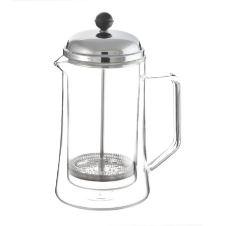 Stanford-double-walled glass french press-grosche-empty