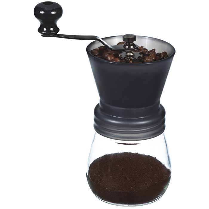 Grosche-BREMEN-Ceramic-coffee-grinder-black-top-view-empty-700