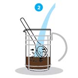 how to make cold brew coffee in a french press info graphic step 2