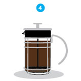 how to make cold brew coffee in a french press info graphic step 4
