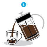 how to make cold brew coffee in a french press info graphic step 5