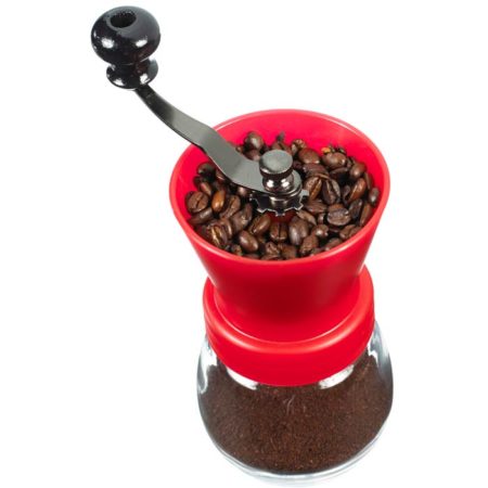 Grosche-Ceramic-Burr-Manual-Coffee-Mill-grinder-Red-with-coffee-beans-700x700-web