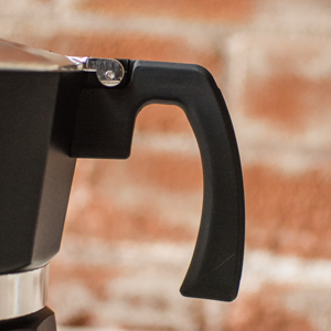 GROSCHE Milano Black stovetop espresso maker moka pot coffee soft burn guard handle