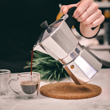 GROSCHE milano chrome stovetop espresso maker manual coffee maker moka pot greca stovetop percolator