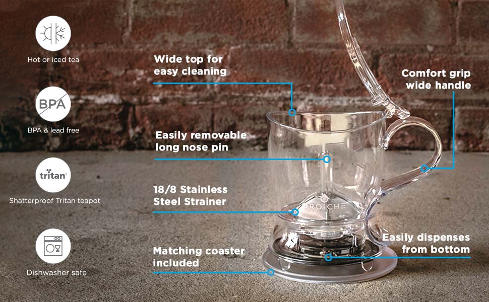 GROSCHE aberdeen key features for making loose leaf tea easy tea maker