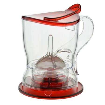 GROSCHE aberdeen red empty tea maker with matching coaster