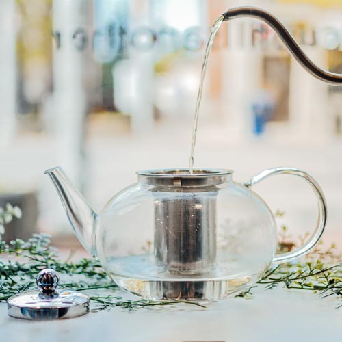 GROSCHE joliette glass teapot with stainless steel infuser hot water