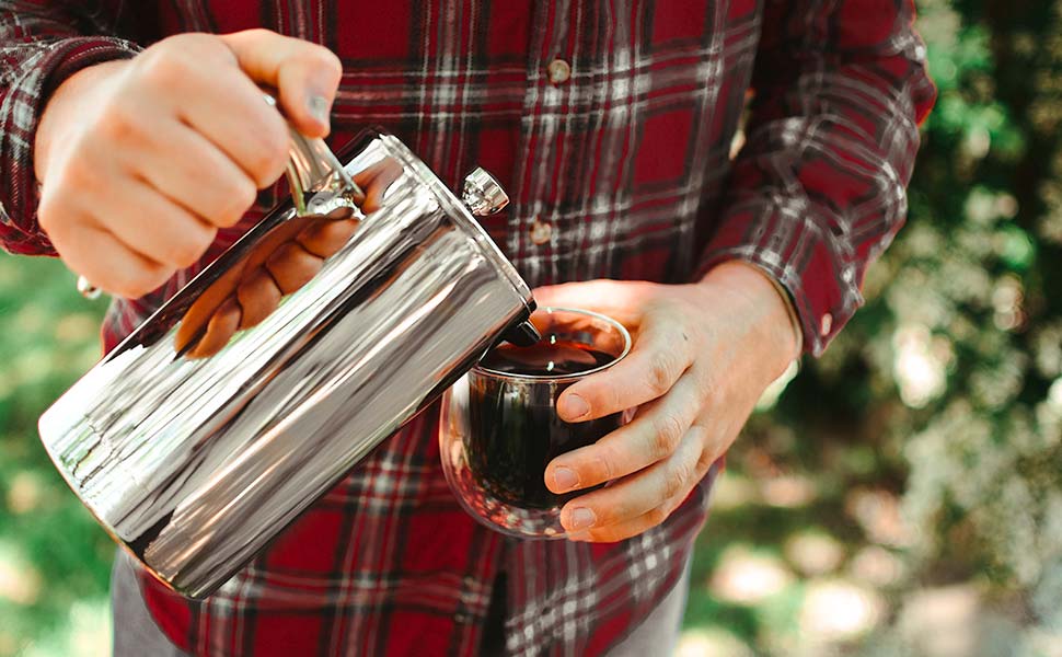 dublin stainless steel french press coffee maker double walled insulated outdoor coffee maker
