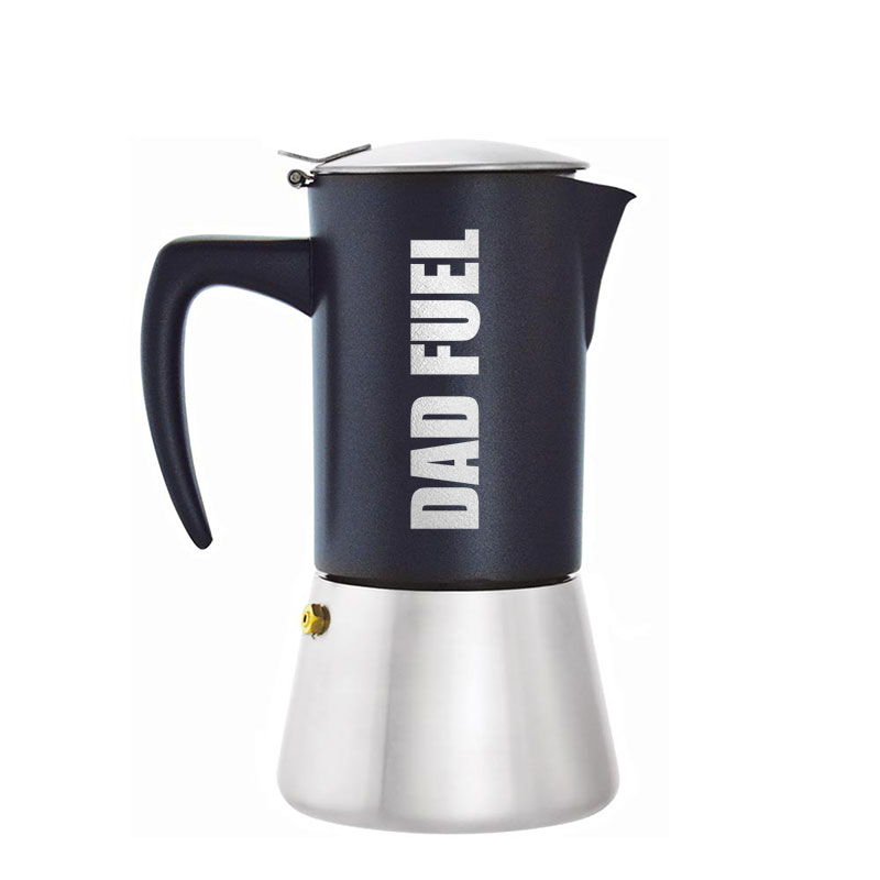 Dad Fuel Custom Father's Day Gift MILANO Steel Stovetop Espresso Maker