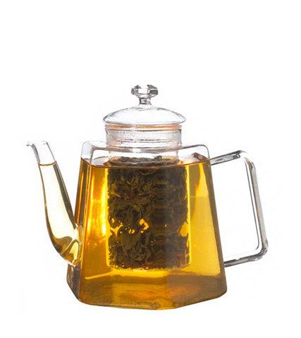 GROSCHE VIENNA Hexagon-Shaped Glass Teapot with Strainer