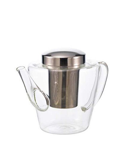 GROSCHE SICILY Loose-Leaf Teapot side view empty glass teapot with infuser Grosche Sicily