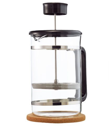 french press coffee maker, manual coffee brewer for french press coffee, strong coffee maker, tea and coffee press, GROSCHE Mombasa with cork base