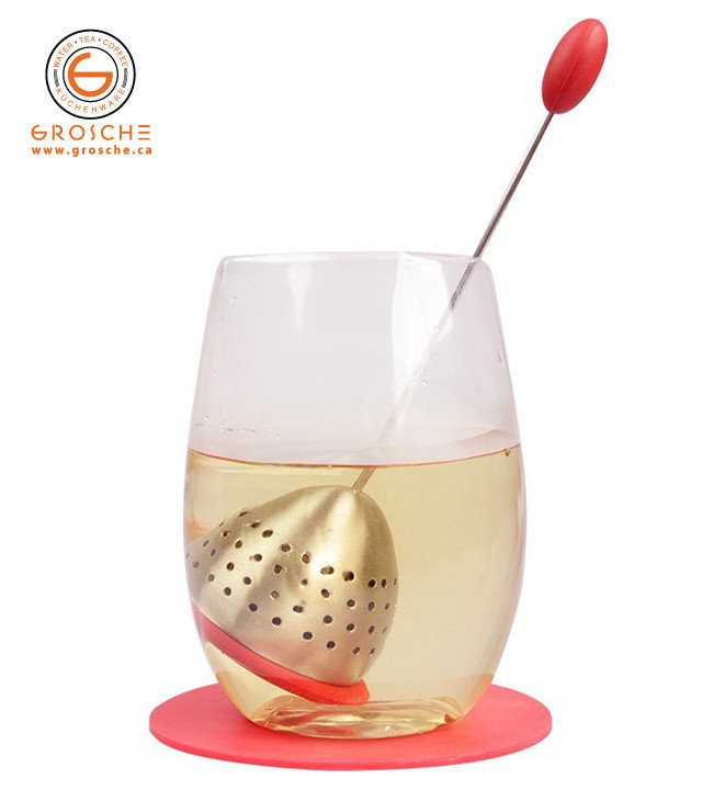 GROSCHE TULIP Personal Loose-Leaf Tea Infuser in Red
