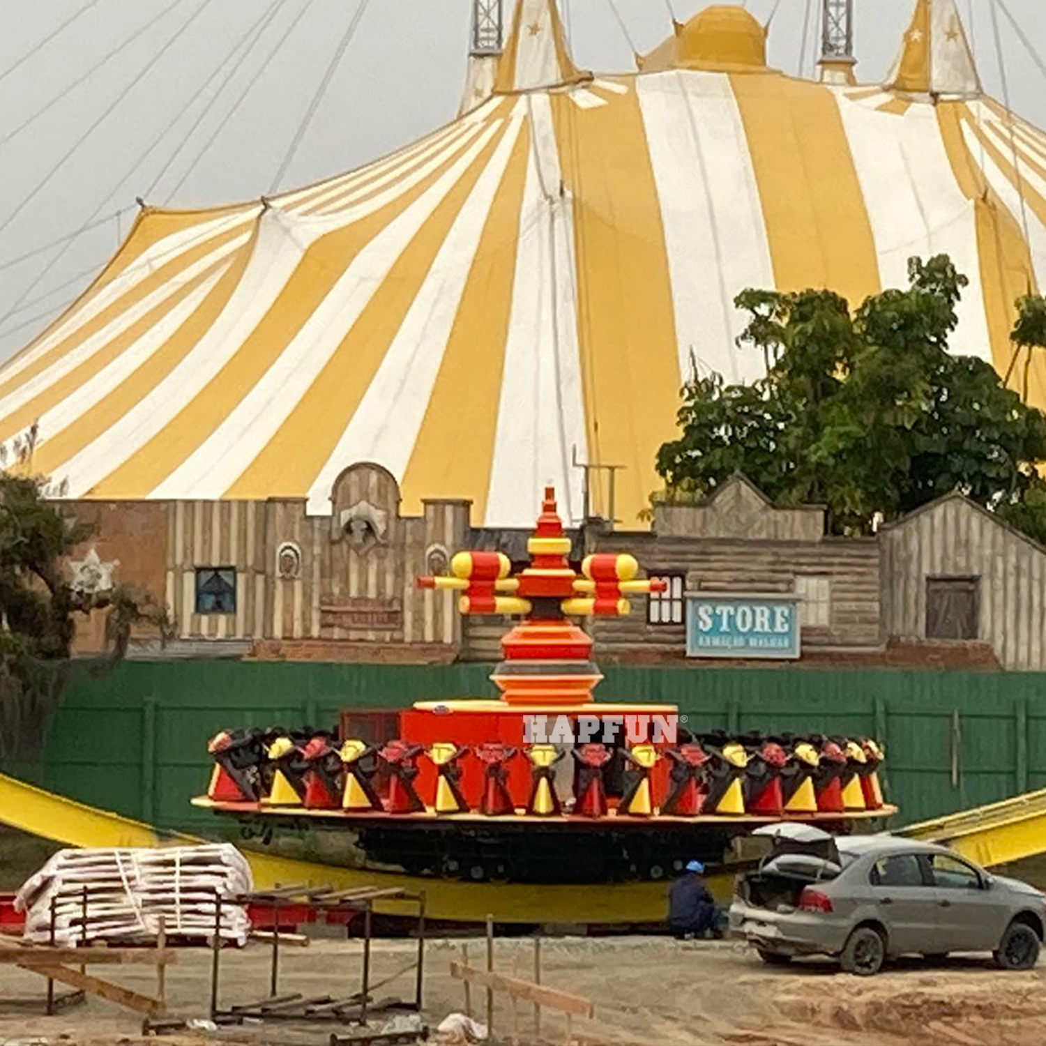 Disk'o Coaster é o novo brinquedo em construção no Parque Beto Carrero