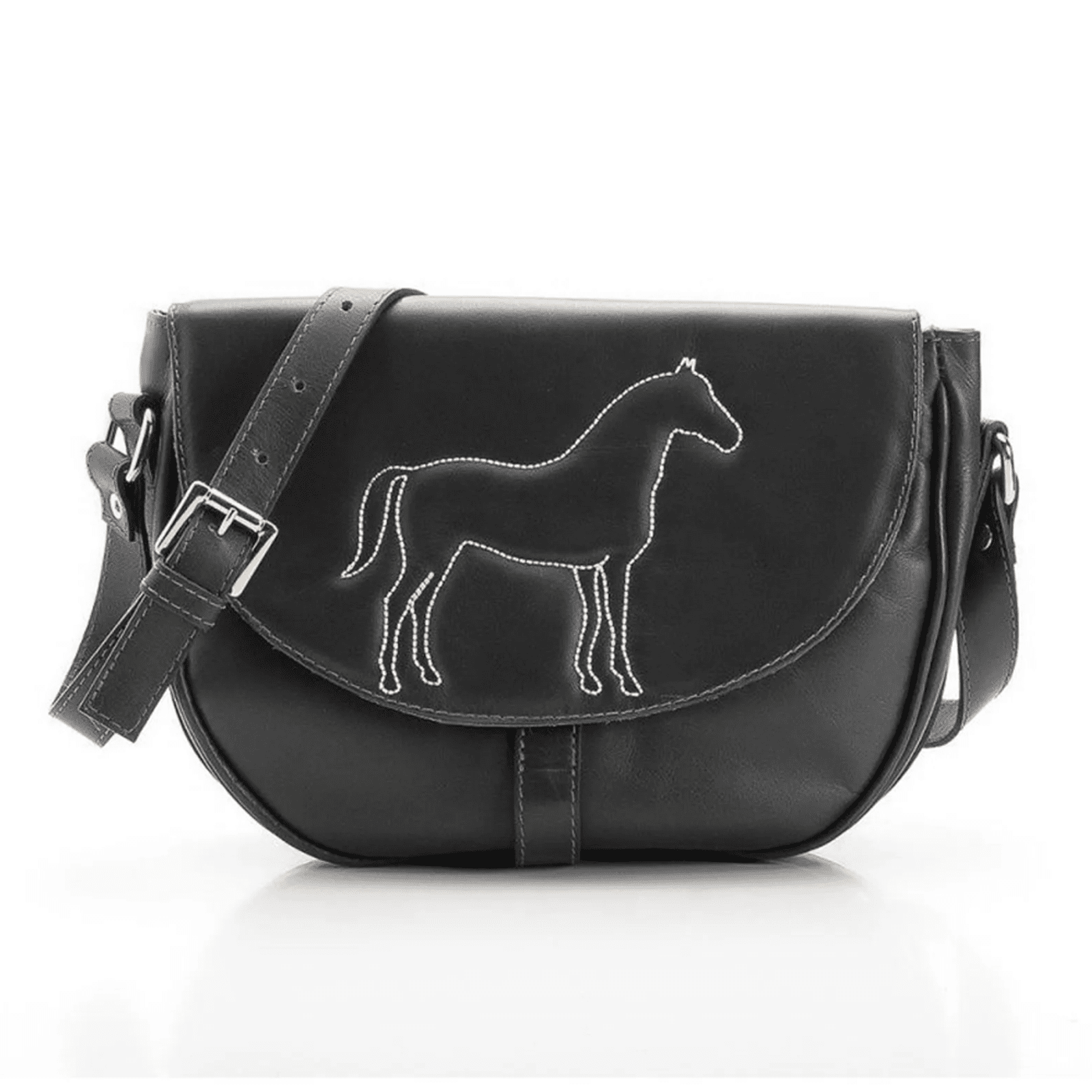 Bolsa Sela Cavalos Couro | EC Preto