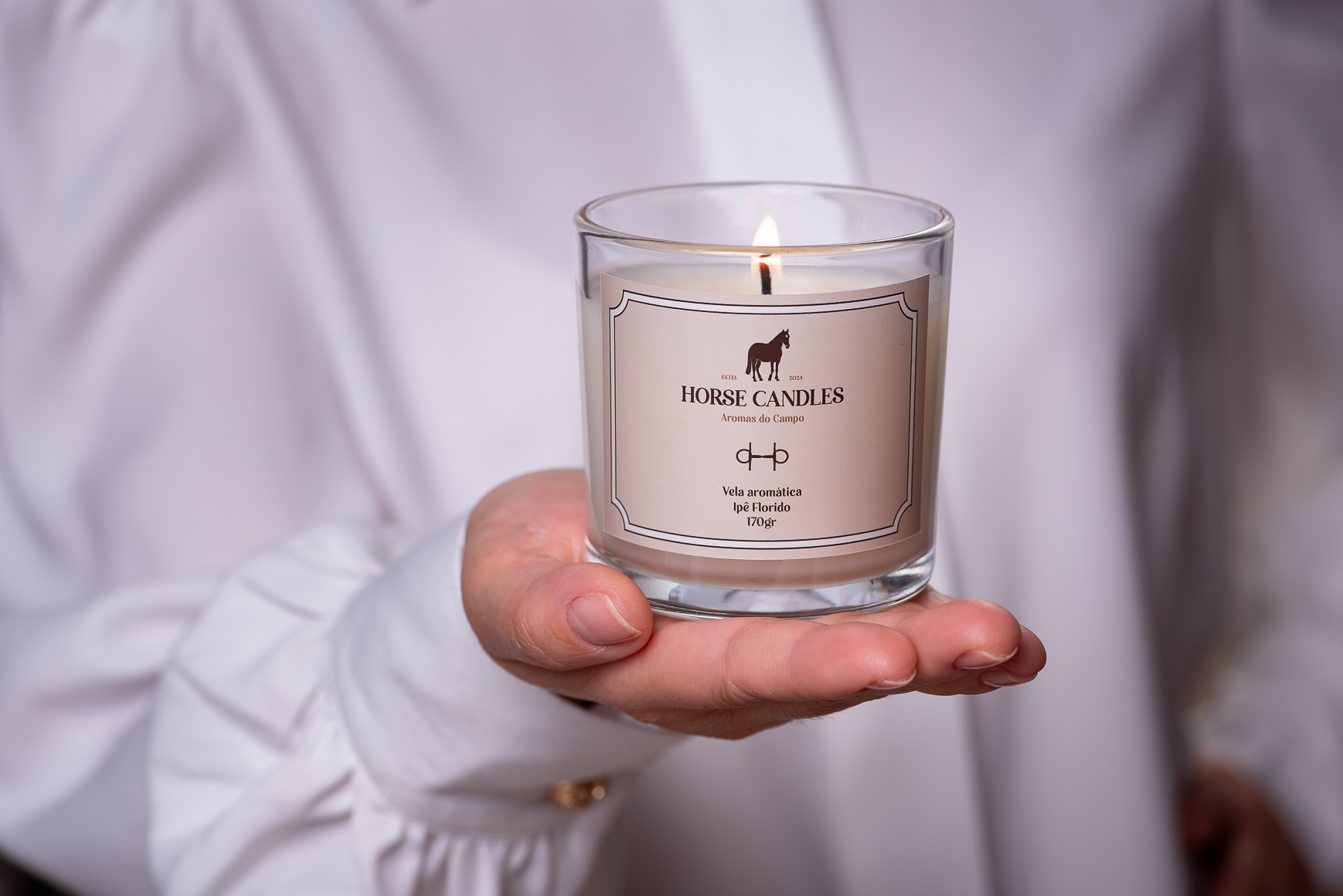 Vela Aromática Horse Candles - Ipê Florido (170g)