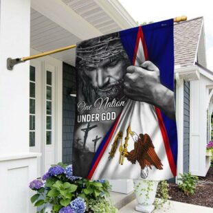 American Samoa Flag Jesus One Nation Under God American Samoa Flag, Christian Flag Outdoor Decoration
