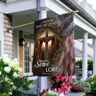 Christian Cross American Flag, Christian Flag Outdoor Decoration