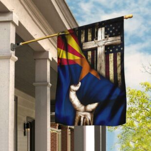 Christian Cross Arizona Flag, Christian Flag Outdoor Decoration