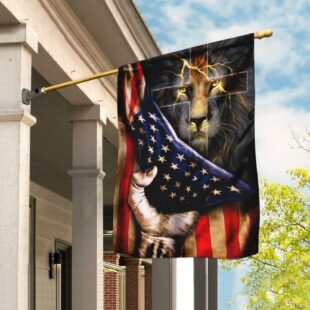 Christian Lion Cross Flag, Christian Flag Outdoor Decoration