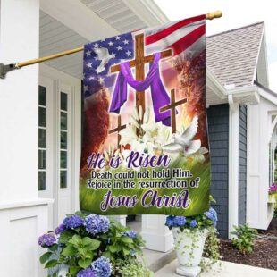 Easter Christian Flag He Is Risen Rejoice In The Resurrection Of Jesus Christ Flag, Christian Flag Outdoor Decoration