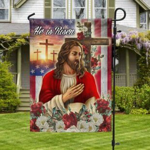 Easter Jesus Christ He Is Risen Flag, Christian Flag Outdoor Decoration
