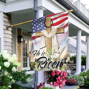 Easter Jesus He Is Risen American Flag, Gifts For Christian