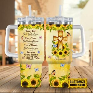 Every Day God Thinks Of You Customized Jesus Stanley Tumbler 40oz, Christian Tumbler