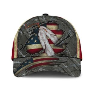 Feather Flags Native American Hat