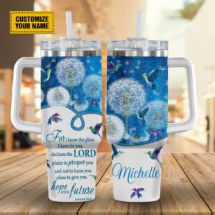 For I Know The Plans I Have For You Jeremiah 2911 Stanley Tumbler 40oz, Christian Tumbler