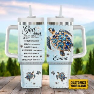 God Says You Are Stanley Tumbler 40oz, Christian Tumbler