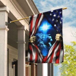 Jesus Christ American Flag, Christian Flag Outdoor Decoration