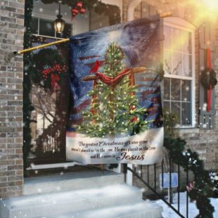 Jesus Christ The Greatest Gift Christmas Flag, Christian Flag Outdoor Decoration