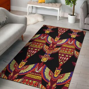 Native American Rug, Indigenous Ornamental Pattern Area Rug