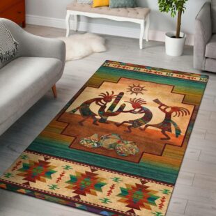 Native American Rug, Kokopelli Myth Native American Area Rug
